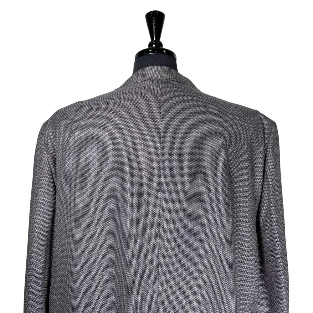 John W Nordstrom Mens 50L Loro Piana Wool Silk Blazer Birdseye Sport Coat Blue